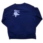 Mighty fine Medium Black Graphic Sweatshirt Floral Purple Photo 4