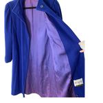 VINTAGE FORECASTER of BOSTON Wool Puff Sleeve Longline Pea Coat Blue Size L Photo 3