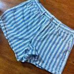 American Eagle  Outfitters Women's Striped‎ Cotton Shorts 14 Denim Summer AE Photo 0