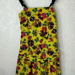 Rachel Rachel Roy Chartreuse Yellow Floral Drop Waist Ruffle Mini Dress Size 8 Photo 8