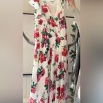 EXPRESS White Pink Floral Flutter Formal Casual Dress Size Large Photo 5