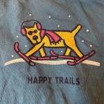 Life is Good happy trails skiing dog long sleeve small Photo 2