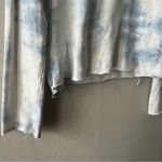 Olivaceous  Blue and White Tie Dye Open Back Long Sleeve Crop Sweatshirt Size S Photo 1