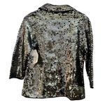 Colleen Lopez New Bracelet Sleeve Sequin Button Blazer Medium Festive Party Black Photo 4