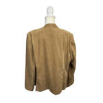Southern Lady Women's Large Tan Faux Suede Embroidered Long Sleeve Open Jacket Photo 6