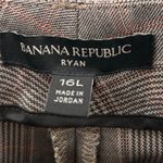 Banana Republic NWT  Ryan Slim Straight Plaid Cotton Wool Pants Womens Sz 16 Long Photo 3