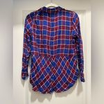 Lucky Brand  Plaid Button-Down Shirt - Burgundy and Blue Photo 4