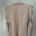 Grace Willow Belted Long Trench Vest Wm’s Size L Tan Duster Vest NWOT Size L Photo 10
