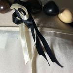 Handmade Original Hawaiian Lei Necklace Tri-Color Kukui Nuts black brown cream tan Photo 8