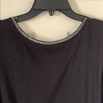Talbots Black Tank Top with Textured Fabric and High Round Neckline Photo 5