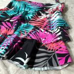 Island Escape Neon Hawaiian Tropical Palm Convertible Tankini Swimsuit Top 8 NEW Black Photo 3