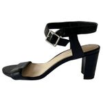 Nine West  Pixel City Black Block Heel Open Toe Ankle Buckle Strap Sandals Size 7 Photo 5