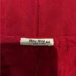 Miu Miu  Prada 2010s Red Tafetta Sleeveless Ruffled Hidden Pocket Dress 44/8 Photo 6