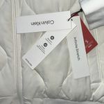 Calvin Klein  White Ivory Quilted Bomber Puffer Unisex Jacket Size Small NEW $225 Photo 6