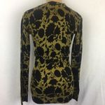 Fossil  Green & Black Print Long Sleeve Knit Cardigan Sweater NEW XS Photo 1