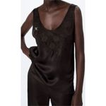 ZARA  Limited Edition Chocolate Brown Embroidered Camisole Size S Photo 1
