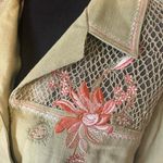 Nancy Bolen Lime Green Floral Jacket Size 14 Photo 3