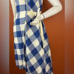 Maeve  Blue and White Asymmetrical Wrap Sundress Size XSP. A14 Photo 4