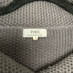 Piko  Green Environmental Friendly Knitted Cardigan Sweater Jacket Grey Small Photo 4