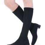 Paul Green  • Stretch Neoprene Knee Boots tall black square toe block heel 90s Photo 0