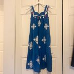 Sundance Blue Tassel Embroidered Festival Beach Dress Blue Pink White Size XS Photo 1