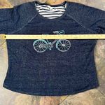 Crown & Ivy Women's Bicycle Long Sleeve Crewneck Sweater Large Photo 3