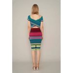 LE SUPERBE Striped Knit Pencil Skirt Size Small Yellow Photo 2