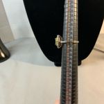 Jewelry set of Necklace, Earrings and ring (SZ 9) Silvertone Yellow/Green stone Silver Photo 6