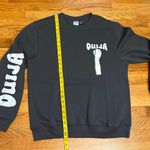 Ouija Women’s Medium Charcoal Gray Long Sleeve Crewneck Sweatshirt Cozy Goth New Photo 3