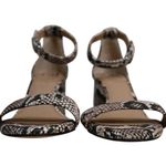 Gianni Bini Women's 8M Block Party Snakeskin Leather Sandal Photo 2