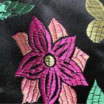 Lulus Make a Move Black Satin Floral Jacquard Asian Whimsical Goth Midi Dress L Size L Photo 10