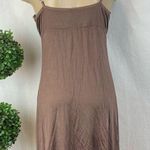 Hanky Panky  Brown Satin Sleeveless Sleep Slip Dress L Photo 1