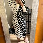 SheIn Polka Dot Lantern Sleeve Wrap Dress Photo 1