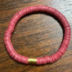 Maroon heishi bracelet 6 1/2” stretch bracelet handcrafted Photo 0