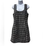 LULU’S Tweed the Way Mini Navy Blue Plaid Mini Dress Size L Classic Chic Flirty White Size L Photo 1