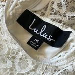 Lulus  Appetite for Seduction White‎ Lace Long Sleeve Dress NWT Photo 10