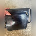 Casa Lopez Vintage Black Leather Snakeskin Alligator Purse Photo 10