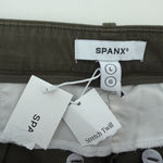 Spanx  Shorts Womens Large Green Stretch Twill Chino High Waist Preppy Travel Photo 6