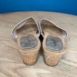 Baretraps  Flossey Silver Woven Cork Wedge Sandal Comfort Slip On Women’s Size 10 Photo 2