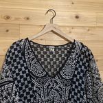 Akemi & Kin Anthropologie Size 2 Oversized Brooke Eyelet Dress Black Photo 3