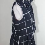 Gracia  Windowpane Print Mini Dress with Neck Tie Size Small Black Check Dress Photo 5