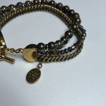 Henri Bendel  St Tropez Multi Strand Mixed Metal Chain Beaded Bracelet gold tone Photo 1