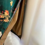 Green Chinese Satin Cheongsam Qi Pao Mandarin Collar Maxi Dress Size Large Photo 10