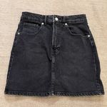 ZARA Black Denim Skirt Photo 0
