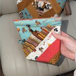 Handmade Patchwork Dog Print Purse Tote and Pouch Rare Puppy Pet Lover Shoulder Blue Photo 1