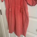 Knox Rose Women's Short Sleeve Gauze Romper Coral Size large Photo 3