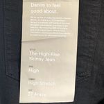 Everlane NWT  The Authentic Stretch High Rise Skinny Jean in Black Photo 7