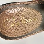 Cole Haan  Nike Brown Snakeskin T Strap Slingback Slight Wedge Sz 9 Photo 1