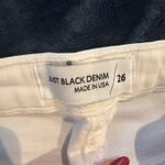 Just Black Denim  White Straight Jeans Size 26 Photo 2