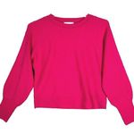Pink Rose  Sweater Women Medium Pink Ribbed Cropped Colorful Preppy Office Casual Photo 0